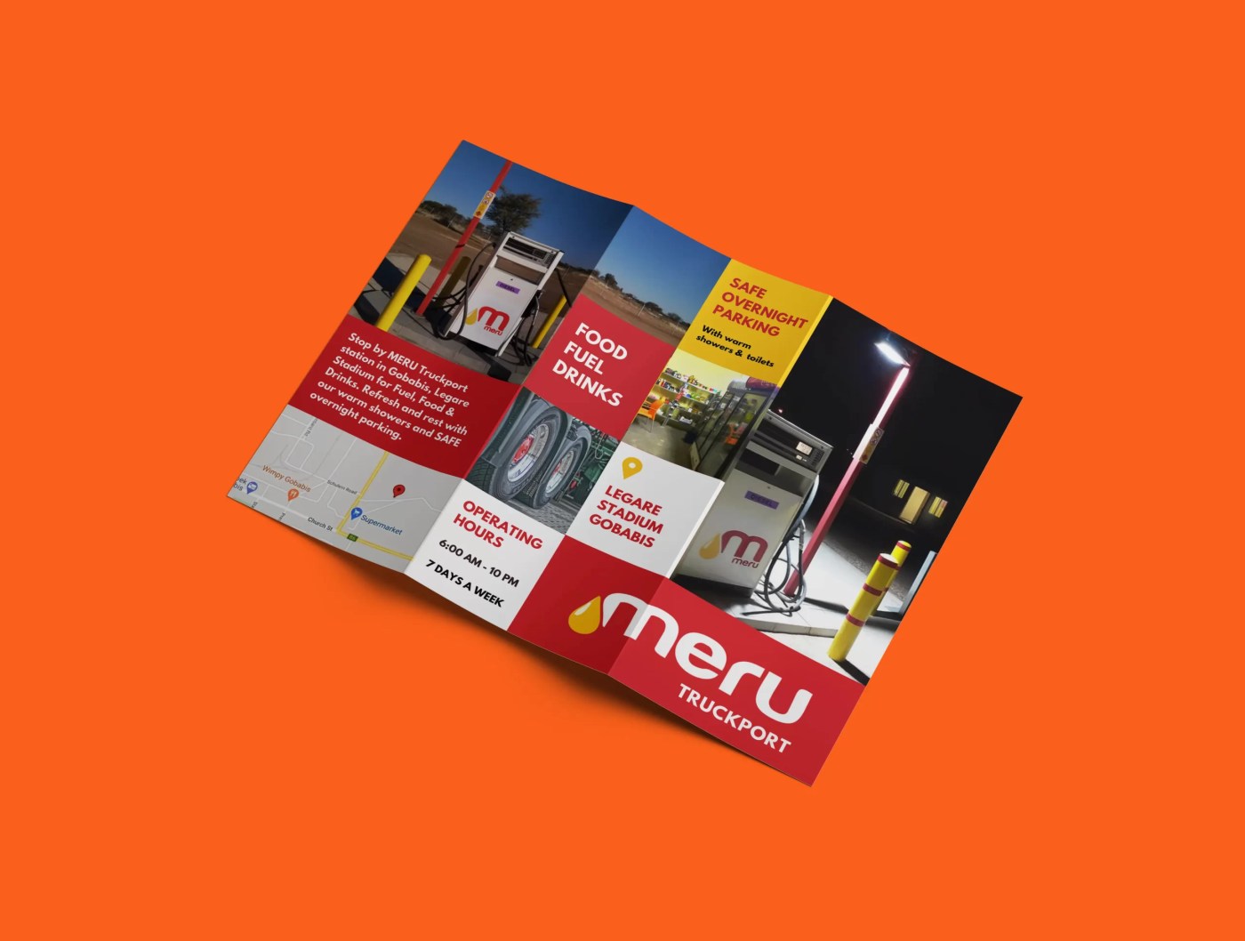 Meru Truckport print detail.