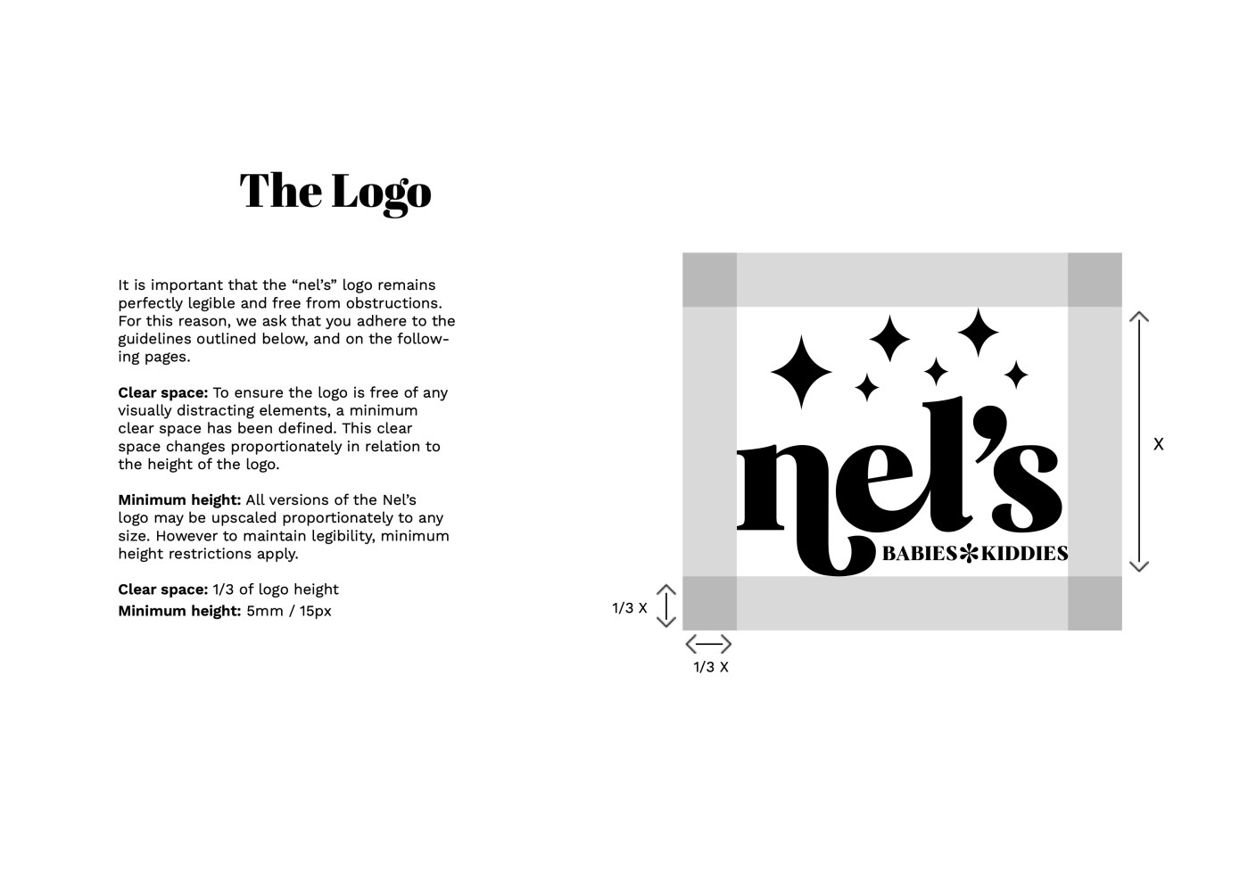 Nel's Babies visual identity detail.